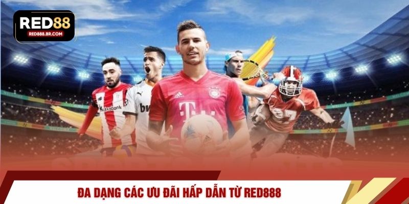 Đa dạng các ưu đãi hấp dẫn từ RED888