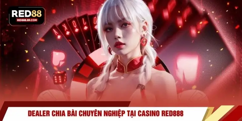 Dealer chia bài chuyên nghiệp tại casino RED888