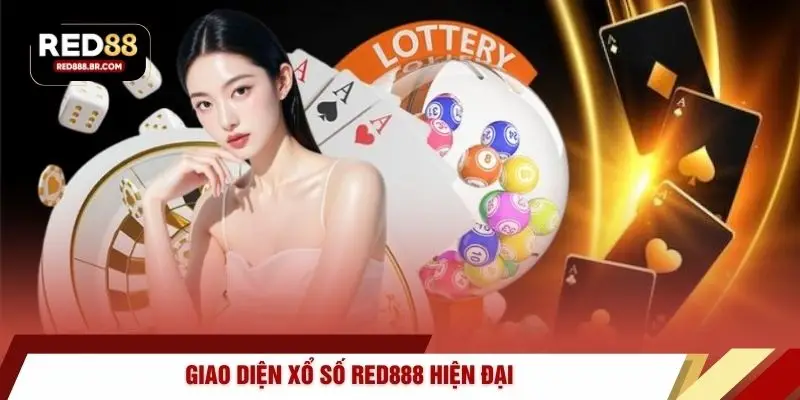 Giao diện xổ số RED888 hiện đại