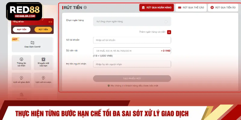 Thực hiện từng bước hạn chế tối đa sai sót trong xử lý giao dịch